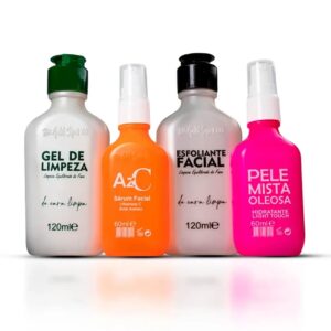 Kit Skin Care - Pele Mista - Rosa